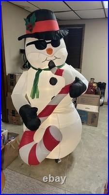 Gemmy Animated Saxophone Snowman With Sound Airblown Christmas Inflatable