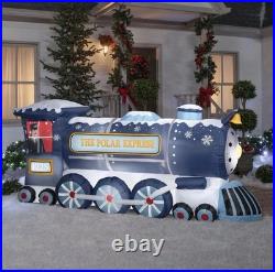 Gemmy Christmas Airblown Inflatable Polar Express Train Colossal WB 9ft Long