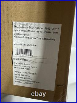 Gemmy Christmas Airblown Inflatable Polar Express Train Colossal WB 9ft Long