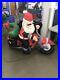 Gemmy Christmas Airblown Inflatable Santa Motorcycle Chopper 6ft Long