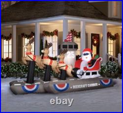 Gemmy Colossal 13' Deercraft Carrier Christmas Airblown Lighted Inflatable-NEW