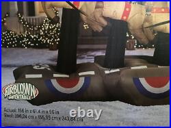 Gemmy Colossal 13' Deercraft Carrier Christmas Airblown Lighted Inflatable-NEW