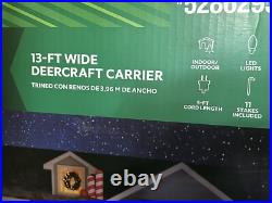 Gemmy Colossal 13' Deercraft Carrier Christmas Airblown Lighted Inflatable-NEW