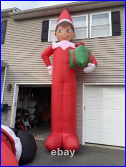 Gemmy Colossal 20ft Santa's Biggest Helper Elf On The Shelf Inflatable