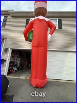 Gemmy Colossal 20ft Santa's Biggest Helper Elf On The Shelf Inflatable