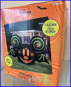 Gemmy Disney 1.5 ft Halloween Mickey Mouse Black Bat Head Inflatable NIB