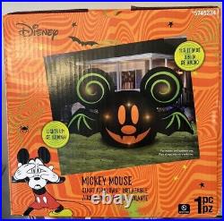 Gemmy Disney 1.5 ft Halloween Mickey Mouse Black Bat Head Inflatable NIB