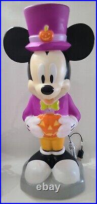 Gemmy Disney Mickey Mouse and Minnie Mouse Halloween Blow Mold Some Damage? A