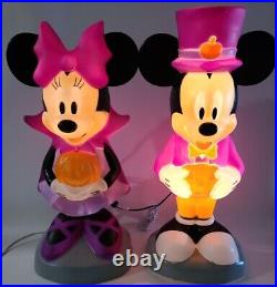 Gemmy Disney Mickey Mouse and Minnie Mouse Halloween Blow Mold Some Damage? A
