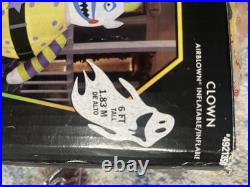 Gemmy Disney Nightmare Before Christmas Halloween Scary Clown 6' Inflatable