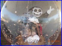 Gemmy Grim Reaper Halloween Inflatable Airblown Whirlwind Snow Globe 6' Tall