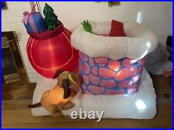 Gemmy Grinch With Max Chimney Animated 6ft Airblown Inflatable Light Up RareREAD