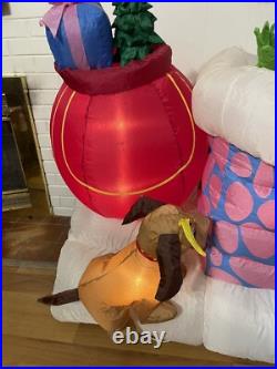 Gemmy Grinch With Max Chimney Animated 6ft Airblown Inflatable Light Up RareREAD