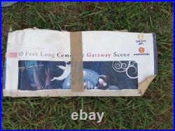 Gemmy Halloween 10' Lighted Animated Cemetery Gateway Scene 2008 Parts Estate
