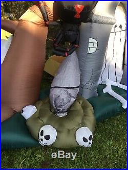 Gemmy Halloween Airblown Inflatable 10ft Cemetery Scene AS IS (READ DESCRIPTION)