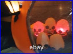 Gemmy Halloween Airblown Inflatable 15ft Grim Reaper with Horse & Pumpkin Carriage