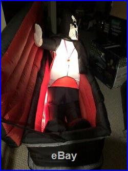 Gemmy Halloween Airblown Inflatable Animated Vampire dracula Coffin Rare 2009