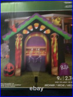 Gemmy Halloween Airblown Inflatable Living Projection Archway Blow Up Yard Decor