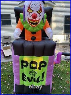 Gemmy Halloween Airblown Inflatable Pop Goes The Evil RARE