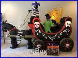 Gemmy Halloween Animated Airblown Inflatable Circus Wagon Organ Carriage Blow Up