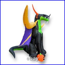 Gemmy Halloween Dragon Airblown Inflatable 13' W 11.5' H Black Purple Gold Green