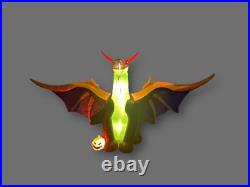 Gemmy Halloween Dragon Airblown Inflatable 13' W 11.5' H Black Purple Gold Green