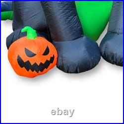 Gemmy Halloween Dragon Airblown Inflatable 13' W 11.5' H Black Purple Gold Green