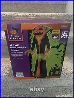 Gemmy Halloween Inflatable 12ft LED Flame Pumpkin Creeper