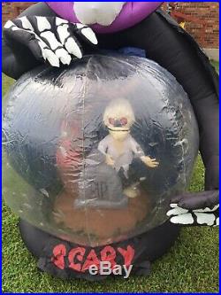 Gemmy Halloween Inflatable Airblown Whirlwind Snow Globe 7 ft Tall Ghost BATS