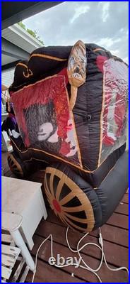 Gemmy Halloween Inflatable Carriage Hearse 12ft Vintage Animated FREE SHIPPING