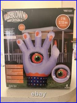 Gemmy Halloween Mystic Hand Inflatable Purple