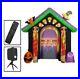 Gemmy Haunted House Living Projection Halloween Inflatable New 9 Ft Skeletons