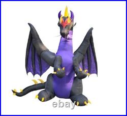 Gemmy Holiday Living Lighted Animatronic Dragon Inflatable Airblown 9ft Tall