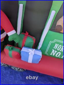 Gemmy Holly Jolly Trolley Train Santa 8' Christmas Airblown Inflatable in Box