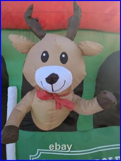 Gemmy Holly Jolly Trolley Train Santa 8' Christmas Airblown Inflatable in Box