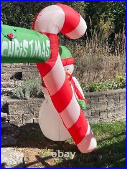 Gemmy Home Accents 9.5 ft wide Merry Christmas candy cane archway