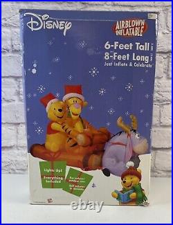 Gemmy Inflatable Disney Winnie The Pooh 6 Feet Tall 8 Feet Long Christmas 2004