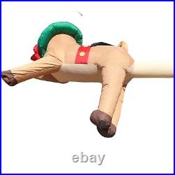 Gemmy Inflatable Santa Claus & 3 Flying Reindeer Christmas Xmas Decoration