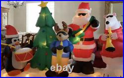 Gemmy Inflatable The Incredible Holiday Show Christmas Plays Songs Santa Video