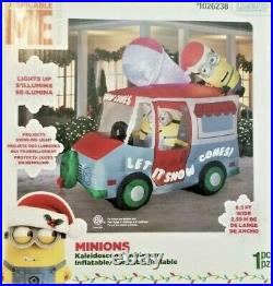 Gemmy Lighted Airblown Inflatable Minions Let it Snow Cones Despicable Me-NEW