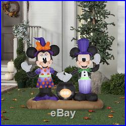 Gemmy Mickey Mouse Minnie Mouse Cauldron Scene Halloween Airblown Inflatable New