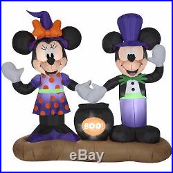 Gemmy Mickey Mouse Minnie Mouse Cauldron Scene Halloween Airblown Inflatable New
