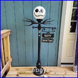 Gemmy Nightmare Before Christmas 5ft Fire & Ice JACK Halloween LED Lamp Post