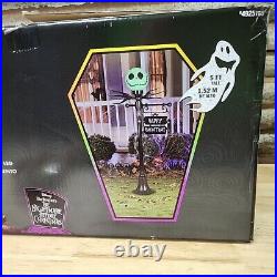 Gemmy Nightmare Before Christmas 5ft Fire & Ice JACK Halloween LED Lamp Post