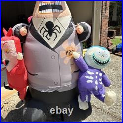 Gemmy Nightmare Before Christmas Mayor Lock Shock Barrel Lighted Inflatable 7ft