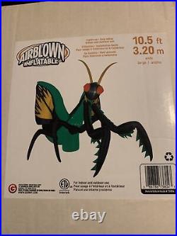 Gemmy Projection Airblown Kaleidoscope Preying Mantis 10.5 ft Tall Retired NEW