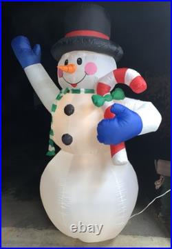 Gemmy Snowman Christmas Holiday Giant 8' Airblown Inflatable Lights Up RARE