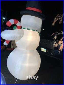 Gemmy Snowman Christmas Holiday Giant 8' Airblown Inflatable Lights Up RARE