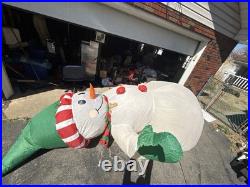 Gemmy Snowman Inflatable 12.5 Ft 2005 Christmas Lights Up! Blow Up Inflatable