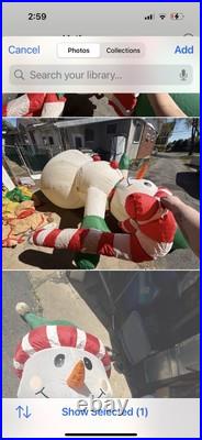 Gemmy Snowman Inflatable 12.5 Ft 2005 Christmas Lights Up! Blow Up Inflatable